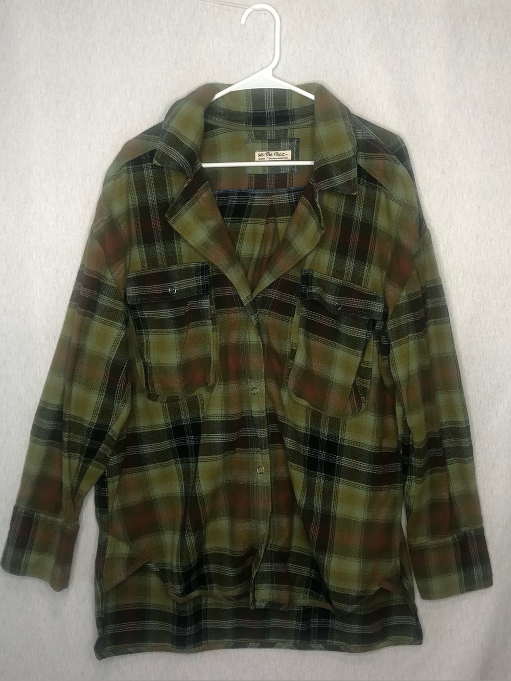 Free People We The Free Izzy Cargo Shacket Olive Combo Size M